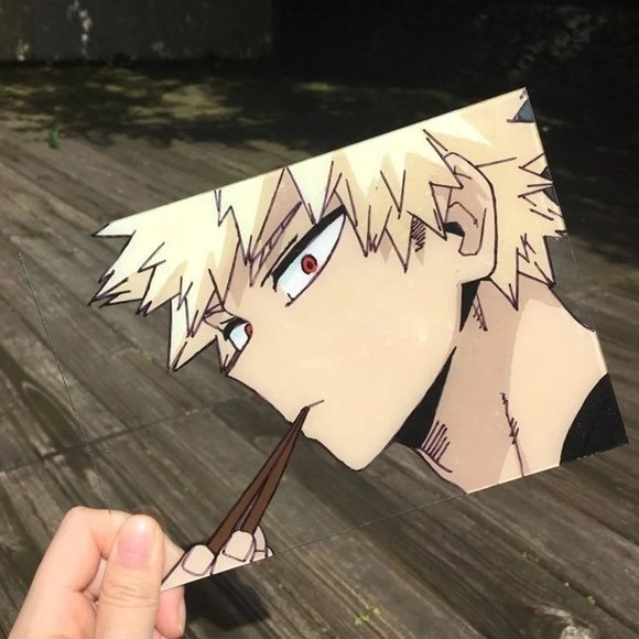 MHA Bakugo Katsuki Glass Painting - Picture 1 of 5